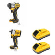 DeWalt DCB2104-2 20V MAX XR POWERPACK 4Ah Battery 2-Pack W/ DCF921B Impact Wrench and DCF845B