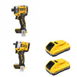 DeWalt DCB2104-2 POWERPACK 4Ah 2-Pack W/ DCF921B ATOMIC Impact Wrench and DCF860B Impact Driver