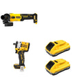 DeWalt DCB2104-2 POWERPACK 4Ah 2-Pack W/ DCF921B Impact Wrench and DCG407B Slide-Switch Grinder