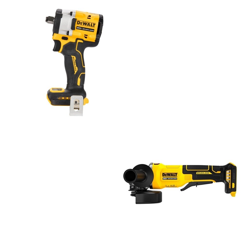 DeWalt DCF921B ATOMIC 20V MAX 1/2 in. Impact Wrench W/ DCG408B Paddle-Switch Grinder
