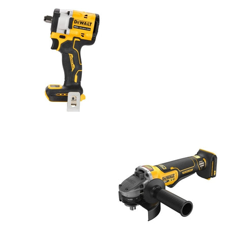 DeWalt DCG410B 20V MAX XR 4-1/2 in. Angle Grinder W/ DCF921B ATOMIC Impact Wrench