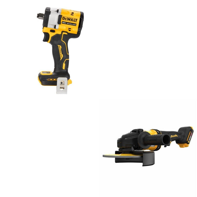 DeWalt DCF921B ATOMIC 20V MAX 1/2 in. Impact Wrench W/ DCG440B 7 in. Grinder
