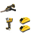DeWalt DCB2104-2 POWERPACK 4Ah 2-Pack W/ DCF921B Impact Wrench and DCM200B Bandfile Sander