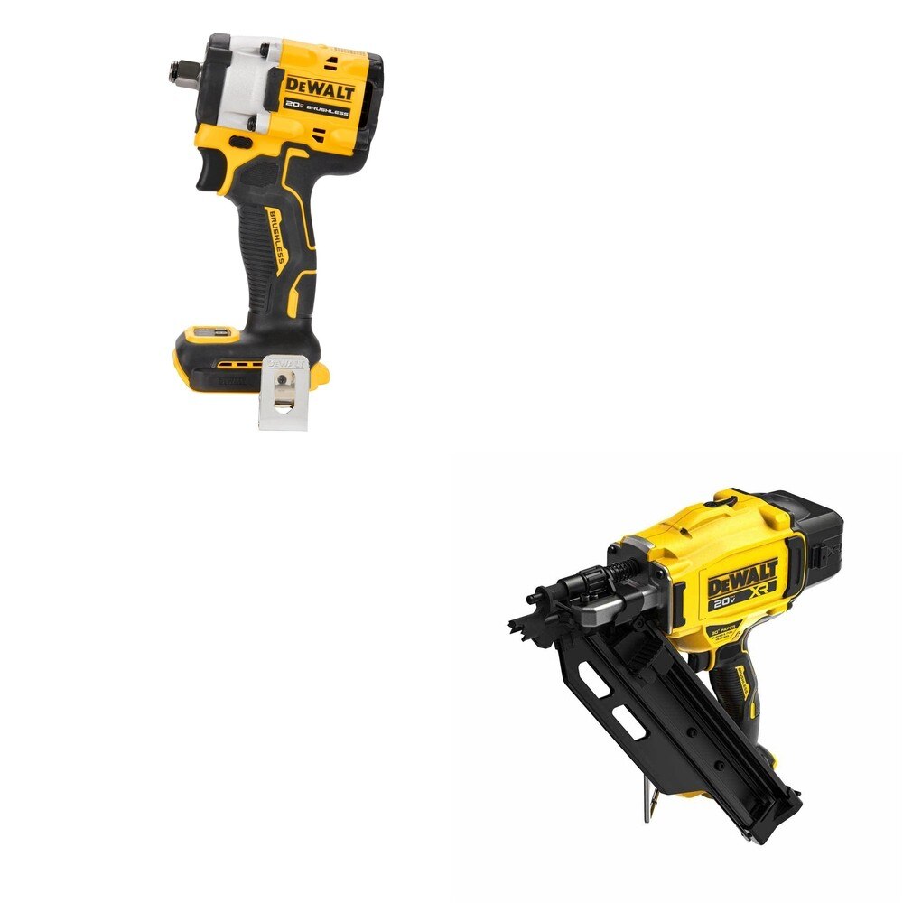 DeWalt DCN930B 20V MAX XR 30-Degree Framing Nailer W/ DCF921B ATOMIC Impact Wrench