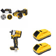 DeWalt DCB2104-2 POWERPACK 4Ah 2-Pack W/ DCF921B Impact Wrench and DCS438B 3 in. Cut-Off Tool