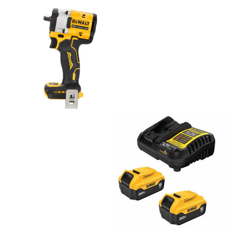 DeWalt DCF923B ATOMIC 20V MAX Impact Wrench W/ DCB205-2C 20V MAX Battery Kit