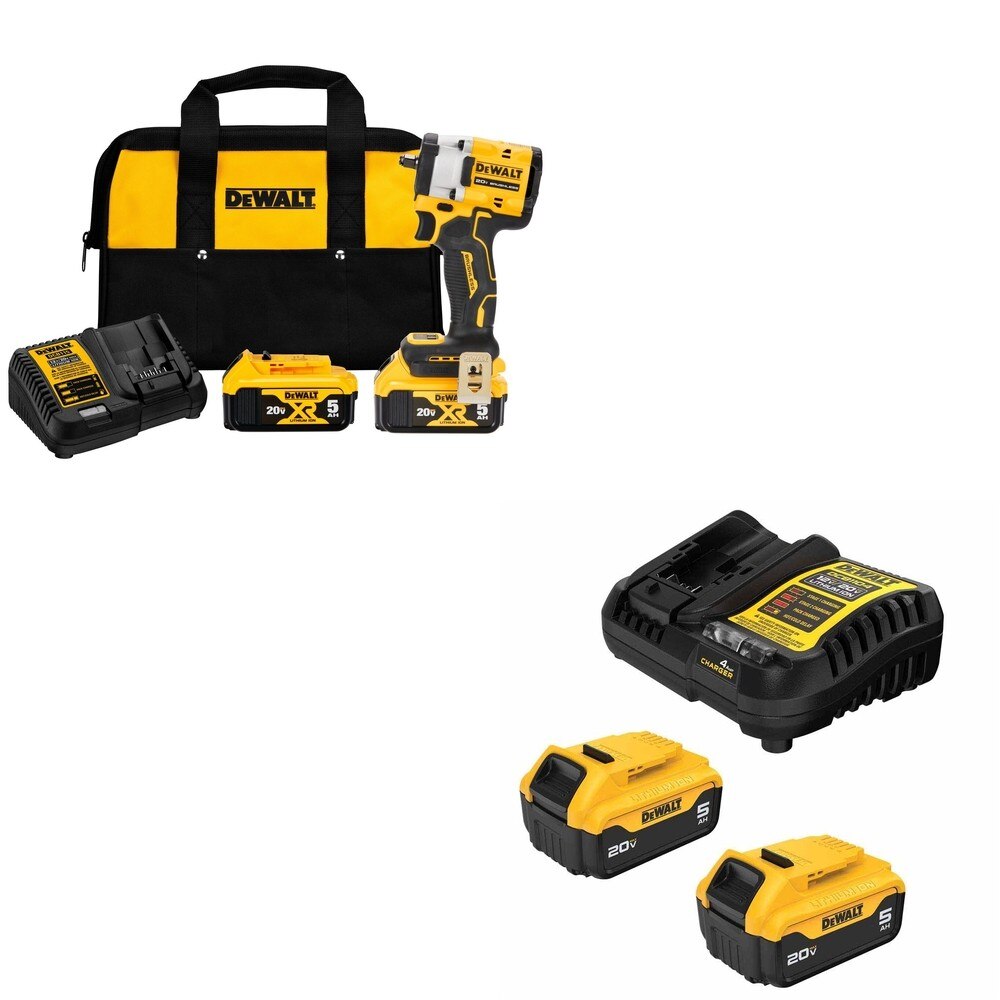 DeWalt DCF923P2 ATOMIC 20V MAX 3/8 in. Impact Wrench Kit W/ DCB205-2C 5.0Ah Starter Kit