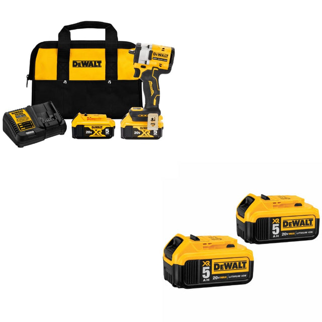 DeWalt DCF923P2 ATOMIC 20V Impact Wrench Kit w/ FREE DCB205-2 20V Battery 2Pk