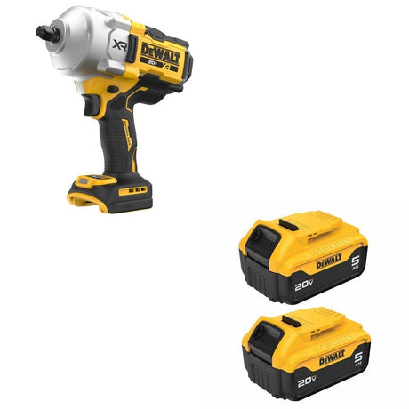 DeWalt DCF961B 20V MAX XR 1/2 in. High Torque Impact Wrench W/ DCB205-2 5.0Ah Battery 2-Pack