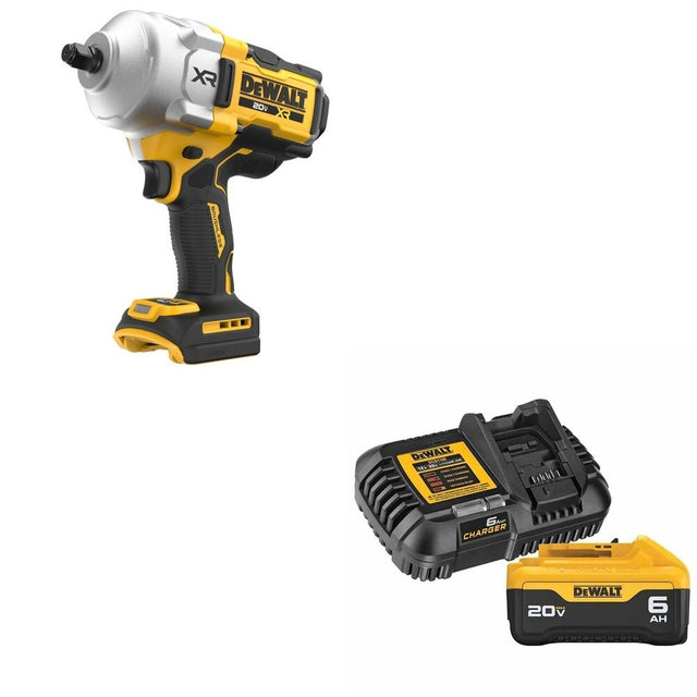 DeWalt DCF961B 20V MAX XR 1/2 in. High Torque Impact Wrench W/ DCB206C 6.0Ah Battery Kit
