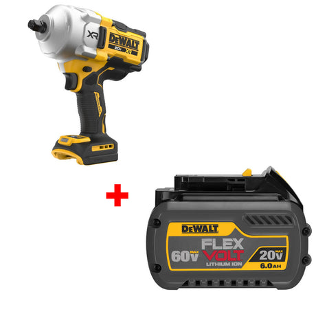 DeWalt DCF961B 20V MAX XR 1/2" Impact Wrench W/ FREE DCB606 20/60V MAX Battery