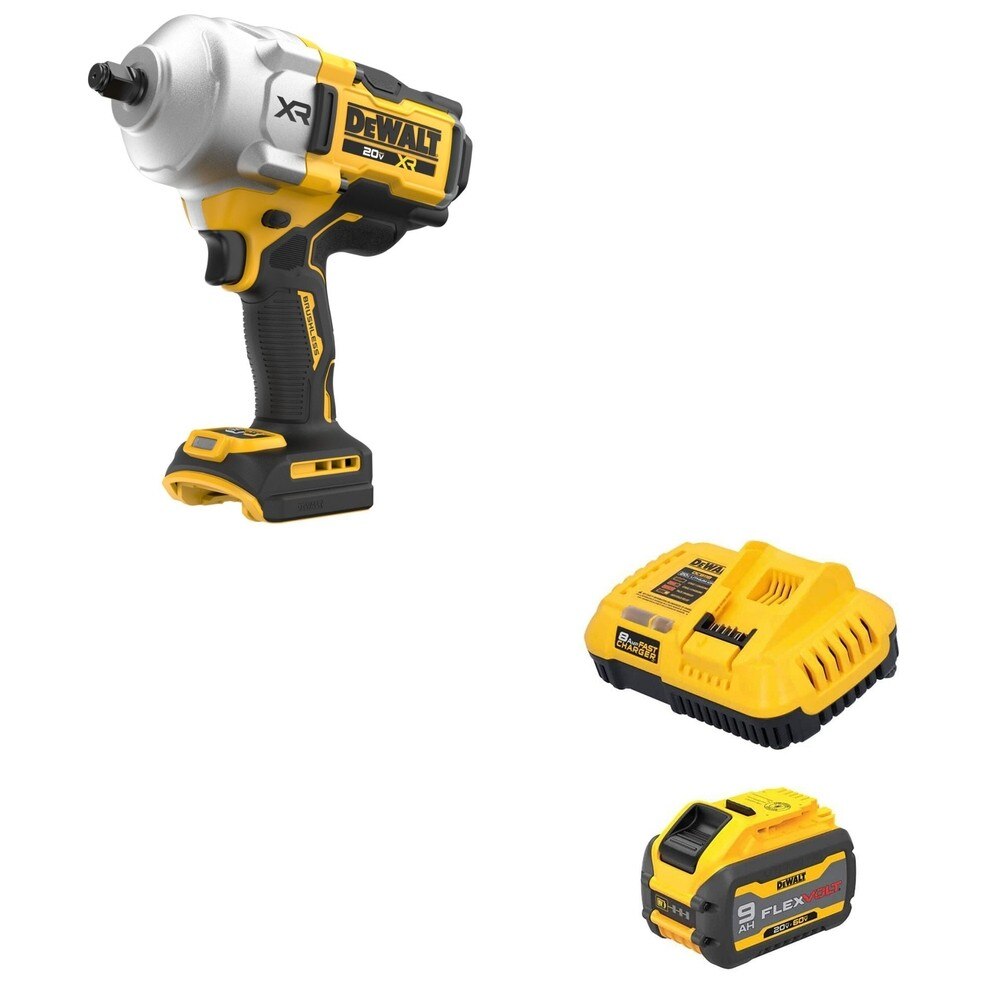 DeWalt DCF961B 20V MAX XR 1/2 in. High Torque Impact Wrench W/ DCB609C FLEXVOLT 9.0Ah Kit