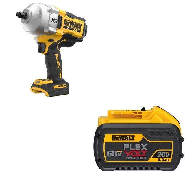 DeWalt DCF961B 20V MAX XR 1/2 in. High Torque Impact Wrench W/ DCB609 FLEXVOLT 9.0Ah Battery