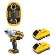 DeWalt DCF961B High Torque Impact Wrench W/ DCB2104-2 POWERPACK 4Ah 2-Pack and DCE592B