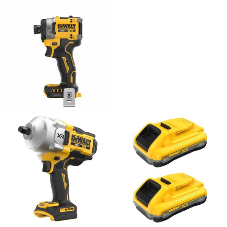 DeWalt DCF961B High Torque Impact Wrench W/ DCB2104-2 POWERPACK 4Ah 2-Pack and DCF860B