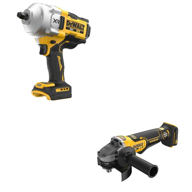 DeWalt DCF961B 20V MAX XR 1/2 in. High Torque Impact Wrench W/ DCG410B Angle Grinder