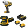 DeWalt DCF961B 20V MAX Impact Wrench Kit W/ DCW210B Sander and FREE DCB205 Battery Kit