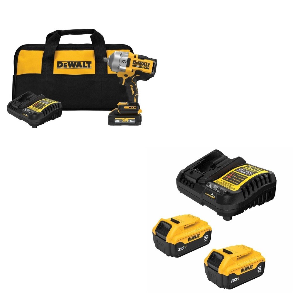 DeWalt DCF961GH1 High Torque Wrench Kit W/ DCB205-2C 5.0Ah Starter Kit