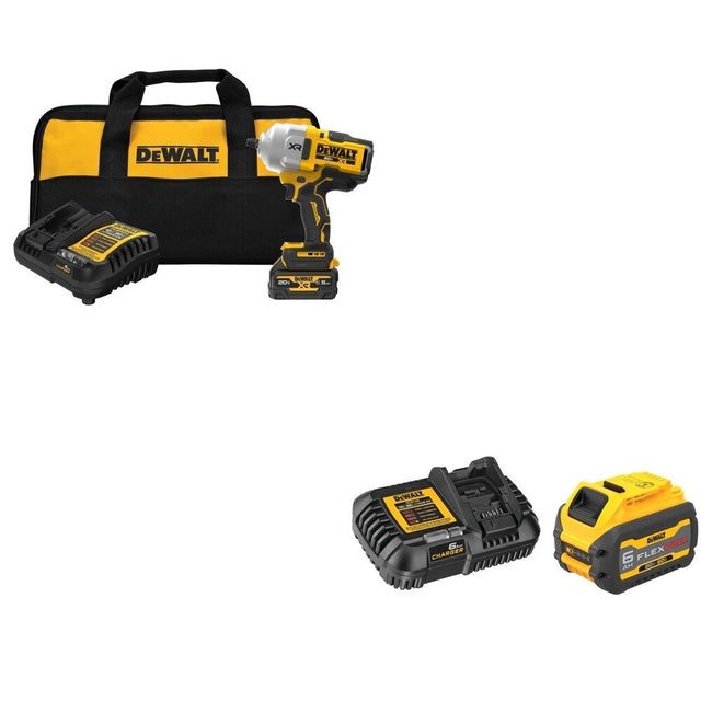 DeWalt DCF961GP1 20V MAX XR 1/2 in. High Torque Impact Wrench Kit W/ DCB606C FLEXVOLT 6.0Ah Kit