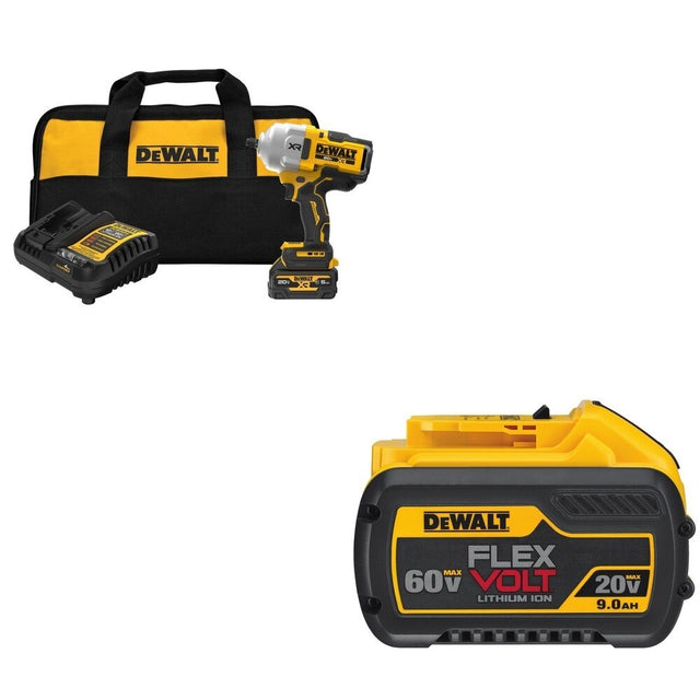 DeWalt DCF961GP1 20V MAX XR 1/2 in. High Torque Impact Wrench Kit W/ DCB609 9.0Ah Battery