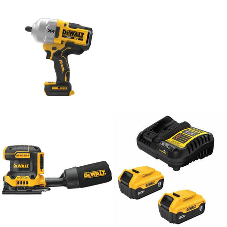 DeWalt DCF964B 20V MAX Impact Wrench Kit W/ DCW200B Sander and FREE DCB205 Battery Kit