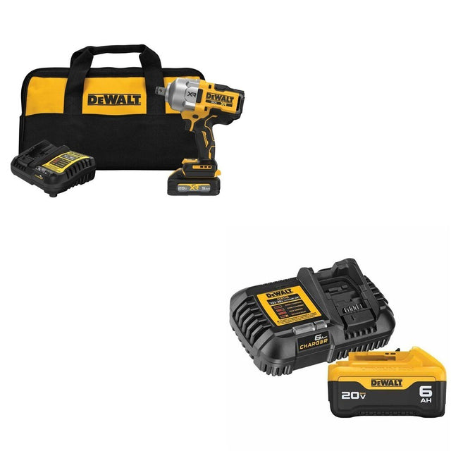 DeWalt DCF964GH1 20V MAX XR 3/4 in. High Torque Impact Wrench Kit W/ DCB206C 6.0Ah Battery Kit