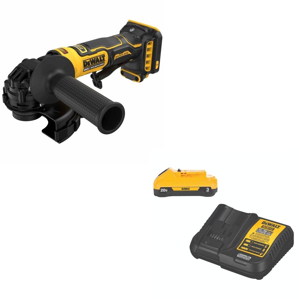 DeWalt DCG402B ATOMIC 20V MAX 4-1/2 in. Angle Grinder W/ DCB230C 3.0Ah Starter Kit