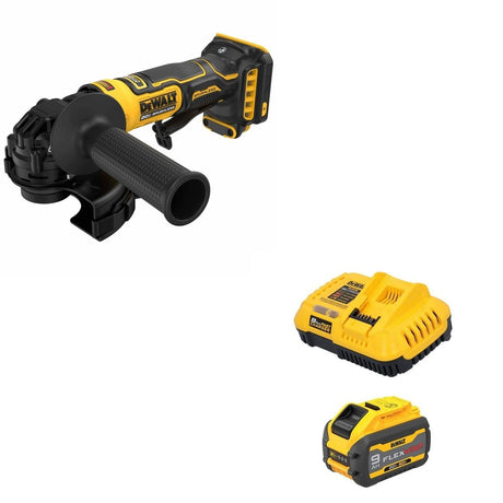 DeWalt DCB609C FLEXVOLT 20V/60V MAX 9.0Ah Battery Starter Kit W/ DCG402B ATOMIC Angle Grinder