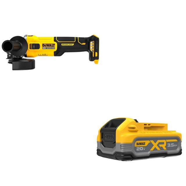 DeWalt DCG407B 20V MAX 4-1/2 in. Slide-Switch Grinder W/ DCBP320 POWERSTACK 3.5Ah Battery
