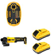 DeWalt DCB2104-2 POWERPACK 4Ah 2-Pack W/ DCE592B Vacuum Lifter and DCG407B Slide-Switch Grinder