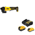DeWalt DCB245-2C 20V MAX 4.0Ah and 5.0Ah Battery Starter Kit W/ DCG408B Paddle-Switch Grinder