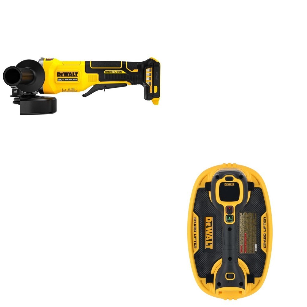DeWalt DCE592B 20V MAX GRABO Vacuum Lifter W/ DCG408B Paddle-Switch Grinder