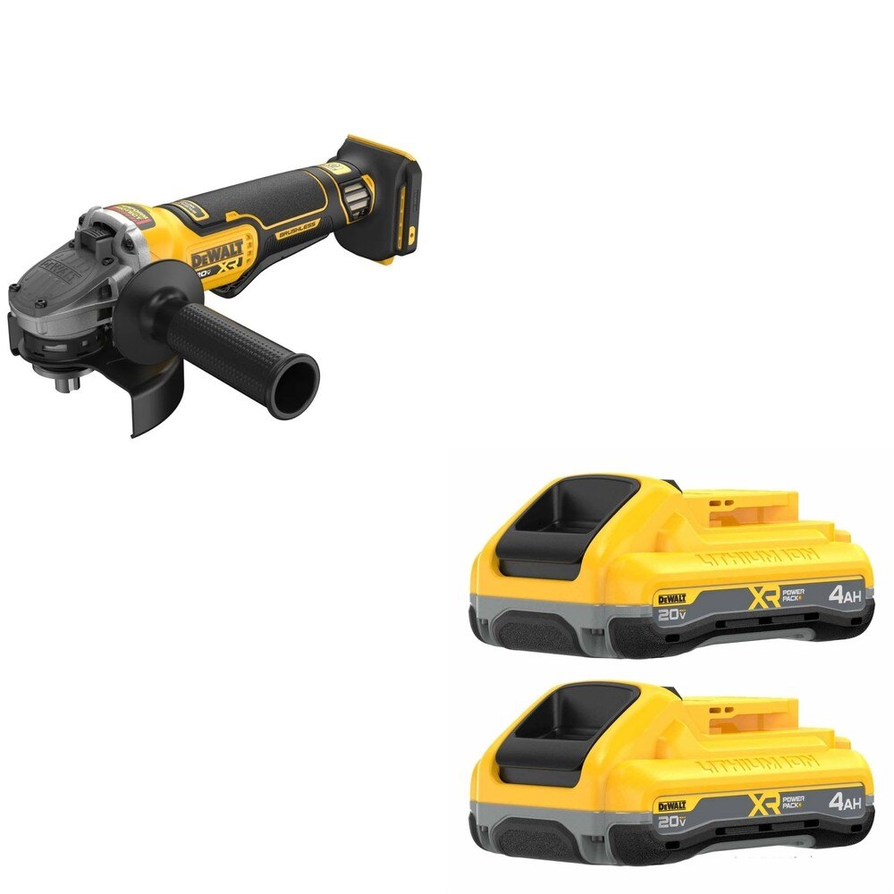 DeWalt DCG410B 4-1/2 in. Angle Grinder W/ FREE DCB2104-2 4Ah Battery, 2 Pack