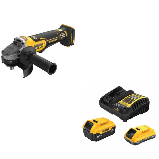 DeWalt DCG410B Angle Grinder Kit W/ FREE DCB245-2C 20V MAX Starter Kit