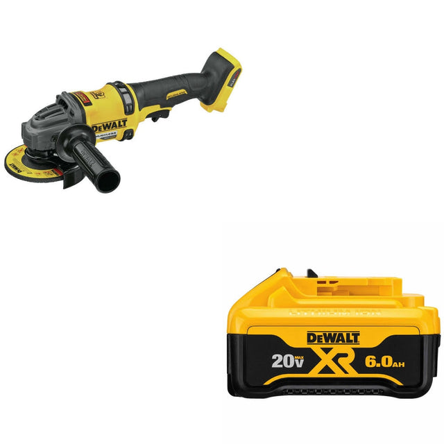 DeWalt DCG418B 60V 4.5"-6" Grinder, Bare W/ DCB206 20V MAX 6.0Ah Battery Pack