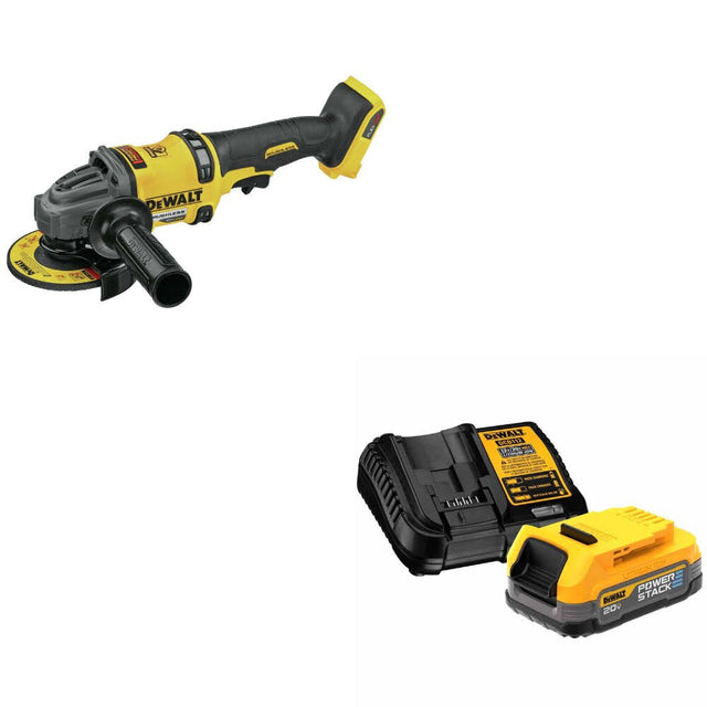 DeWalt DCG418B 60V 4.5"-6" Grinder, Bare W/ DCBP034C 20V MAX Starter Kit