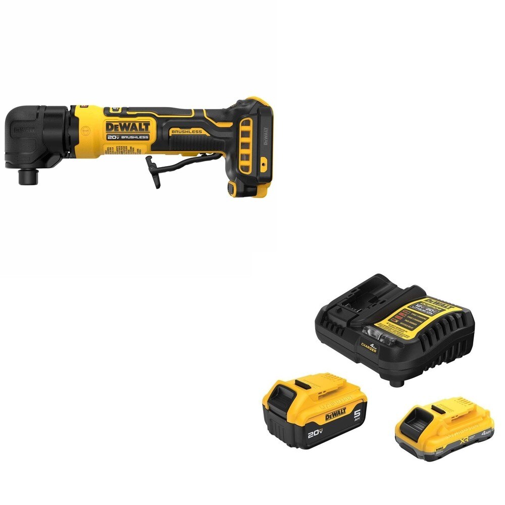 DeWalt DCG422B Right Angle Die Grinder W/ FREE DCB245-2C 4Ah/5Ah Battery Starter Set