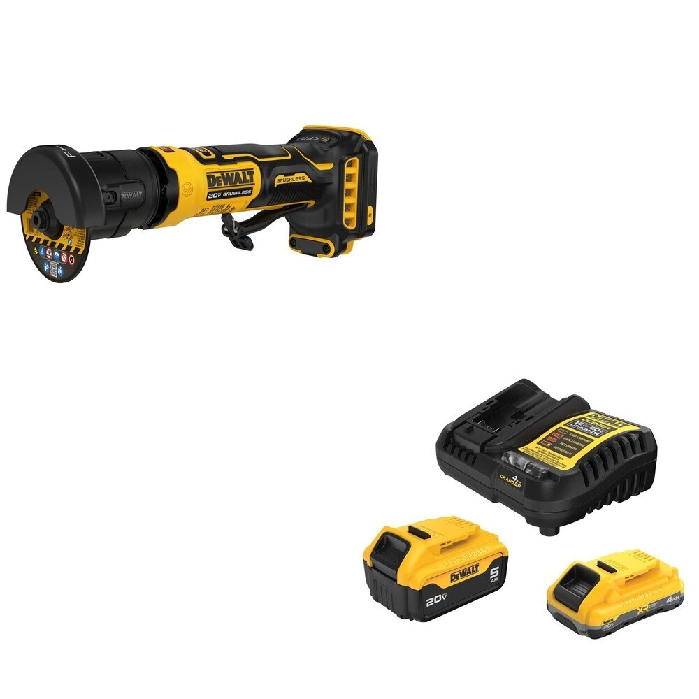 DeWalt DCG430B 3 in. Cut-Off Tool W/ FREE DCB245-2C 4Ah/5Ah Battery Starter Set
