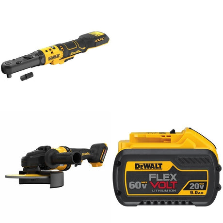 DeWalt DCF510B 20V MAX XR Sealed Head Ratchet W/ DCG440B 7 in. Grinder and DCB609 9.0Ah Battery