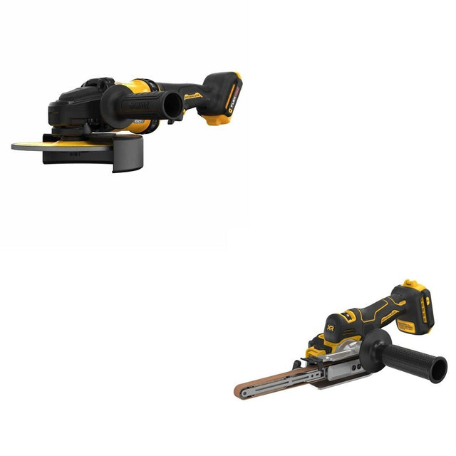 DeWalt DCM200B 20V MAX XR Bandfile Sander W/ DCG440B 7 in. Grinder