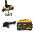 DeWalt DCW620B Plunge Router W/ DCG440B 7 in. Grinder and DCB609 FLEXVOLT 9.0Ah Battery