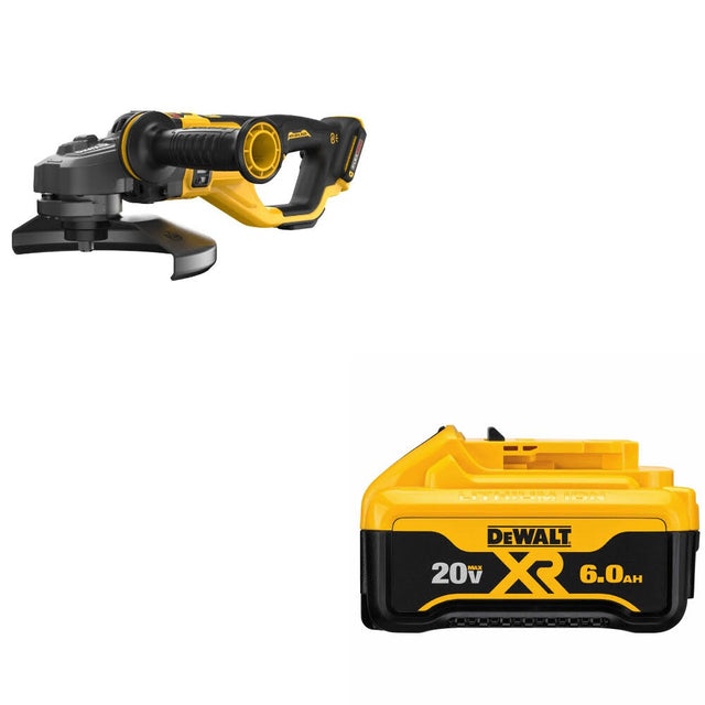 DeWalt DCG460B 60V 7"-9" Grinder, Bare W/ DCB206 20V MAX 6.0Ah Battery Pack
