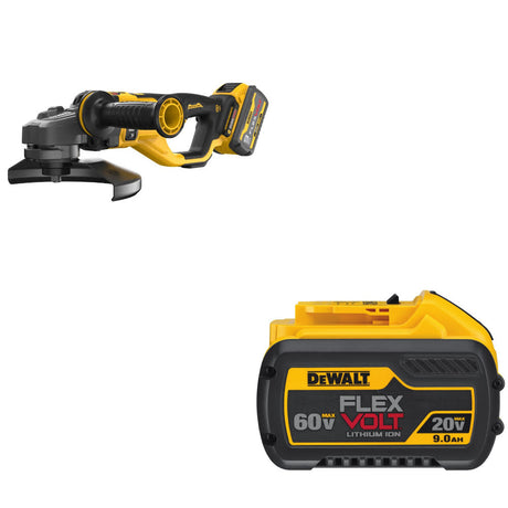 DeWalt DCG460X2 60V Cordless 7"-9" Large Angle Grinder Kit w/FREE DCB609 9.0AH Battery