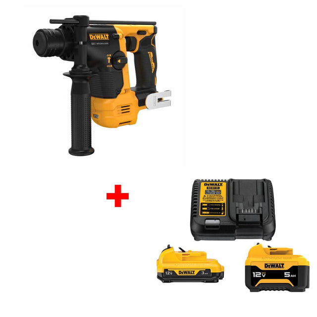 DeWalt DCH072B XTREME 12V MAX Rotary Hammer w/ FREE DCB135C 12V Starter Kit