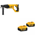DeWalt DCH133B 20V MAX XR 1 in. D-Handle Rotary Hammer W/ DCB204-2 4.0Ah Battery 2-Pack