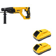 DeWalt DCB2104-2 20V MAX XR POWERPACK 4Ah Battery 2-Pack W/ DCH133B D-Handle Rotary Hammer