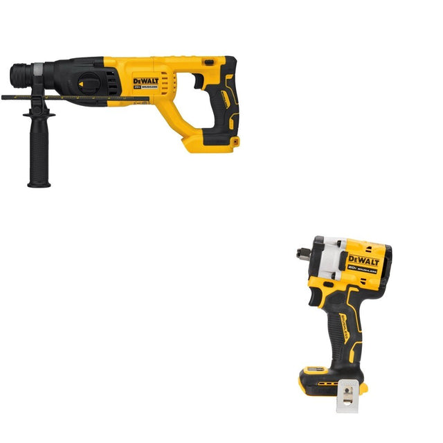 DeWalt DCF921B ATOMIC 20V MAX 1/2 in. Impact Wrench W/ DCH133B D-Handle Rotary Hammer
