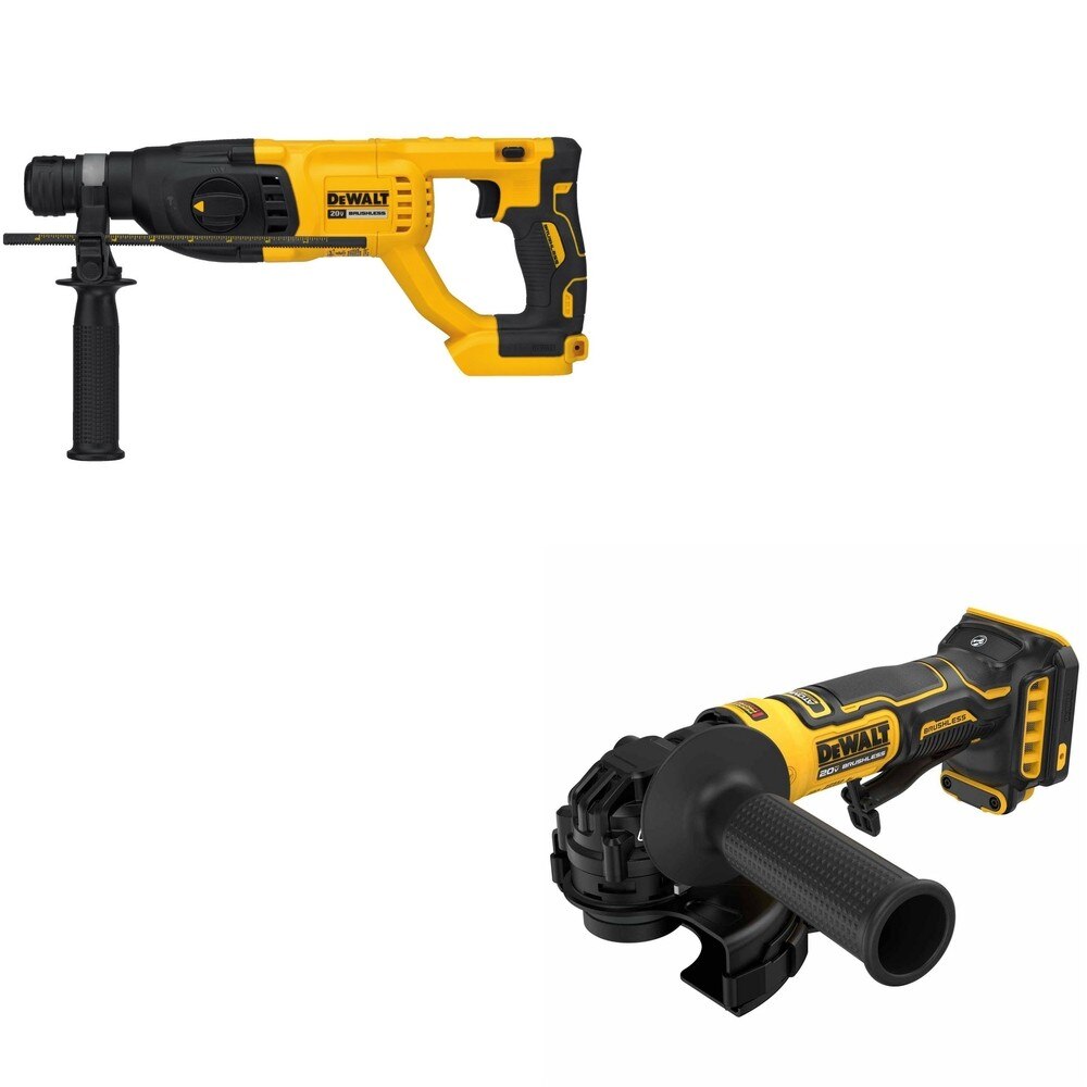 DeWalt DCG402B ATOMIC 20V MAX 4-1/2 in. Angle Grinder W/ DCH133B D-Handle Rotary Hammer