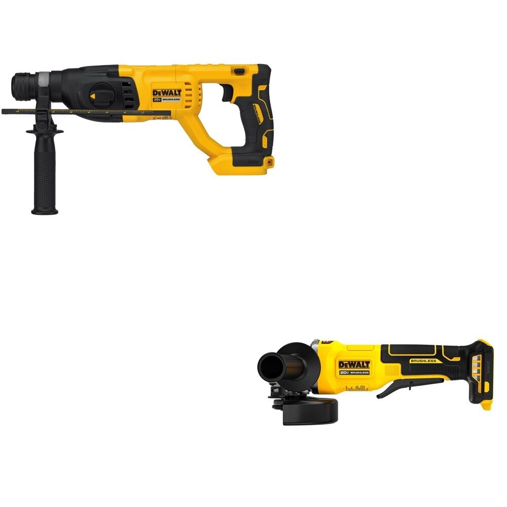 DeWalt DCH133B 20V MAX XR 1 in. D-Handle Rotary Hammer W/ DCG408B Paddle-Switch Grinder