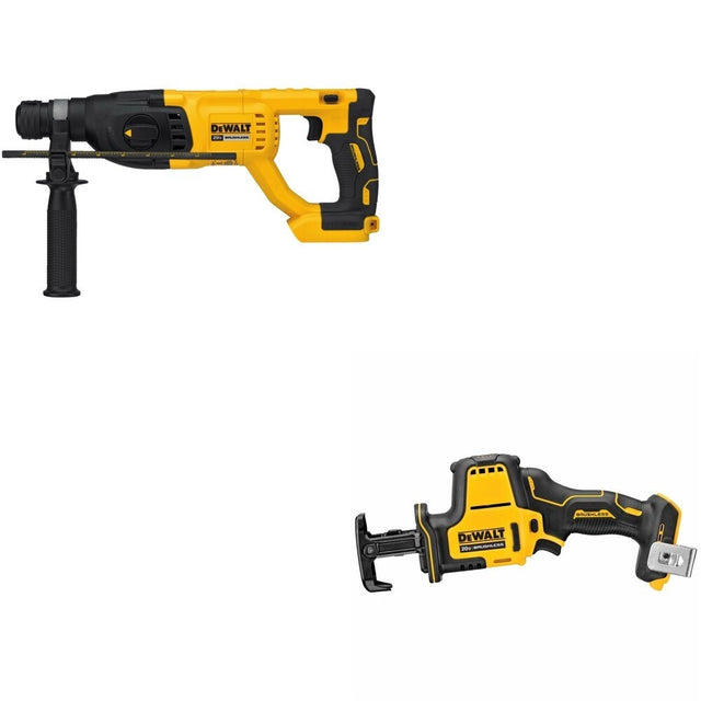 DeWalt DCH133B 20V MAX XR 1 in. D-Handle Rotary Hammer W/ DCS369B One-Handed Recip Saw